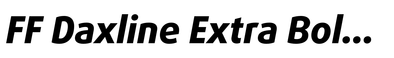 FF Daxline Extra Bold Italic